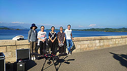 與北京林業(yè)大學(xué)在北京密云水庫(kù)進(jìn)行水質(zhì)高光譜特征實(shí)測(cè)